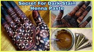 How to make Henna paste for Dark Stain | Learn Mixing Henna paste for Darker Mehndi Stain