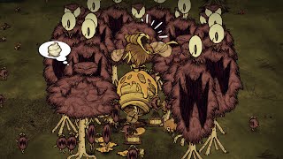 Destroying Bee Queen with Poison Birchnut Tree (Woodie Strat) - Don't Starve Together | DST