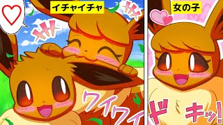 【漫画 ポケモン】イーブイに彼女ができた!? 女の子イーブイが可愛すぎる！【マンガ動画】