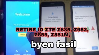 RETIRE ID ZTE Z835, Z982, Z855, Z851M, Z965 #bypass #FRP #ID #google #AYDI