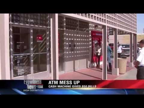 Bank of America ATM hands out free money Bank of America ATM hands out free money