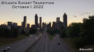 Atlanta Sunset Transition (10/1/2022) | Time Lapse | Downtown Atlanta | Photography | @Seand67