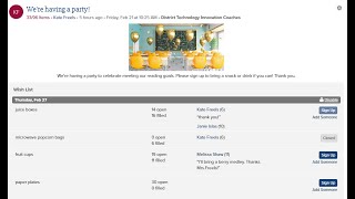 ParentSquare Ask for Items