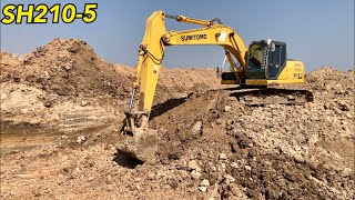 SUMITOMO SH210-5 ทีมงานเอี่ยมสะอาดแกะเก่ามา1ล้านเอามาถล่มอ่างเก็บน้ำ7500ไร่ Excavator EP.966