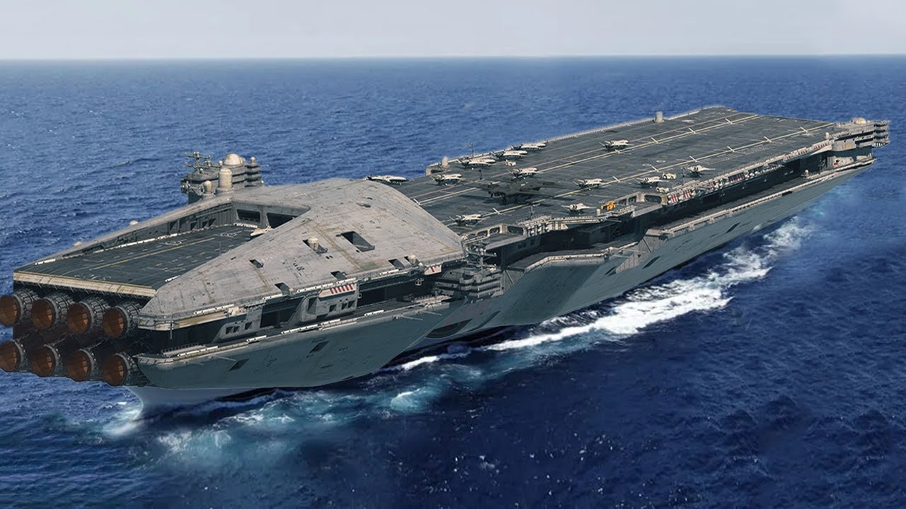 US Testing Its New Gigantic $13 Billion Aircraft Carrier - YouTube