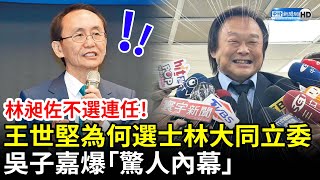 林昶佐不選連任！王世堅為何是選士林大同立委？　吳子嘉爆「驚人內幕」 @ChinaTimes