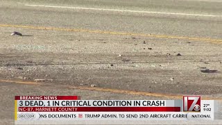 3 dead in crash on NC-87 in Harnett County, troopers say