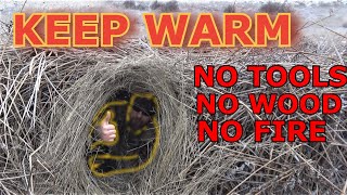 Winter Survival Shelter, Stay Warm Overnight With No Fire