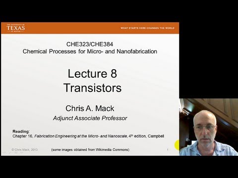 Lecture 8 Che 323 Transistors Youtube