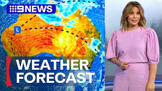 Australia Weather Update: Showers set to continue | 9 News Australia