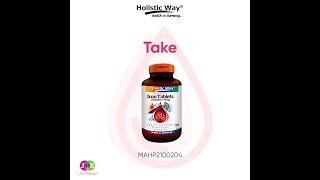 Holistic Way High Quality Iron Tablets Chelated 15mg