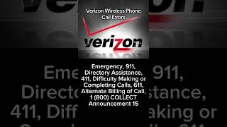 Verizon Wireless Phone Call Errors