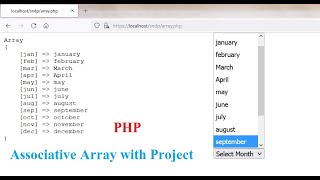 PHP Associative Array with dorpdown project