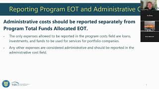 SSBCI Capital Program Quarterly Report Training