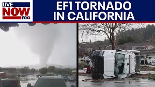 Rare EF1 tornado flips cars, causes damage in California | LiveNOW from FOX