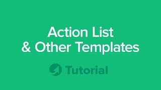 TeamGuru Tutorial: Action List Templates