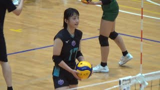 女子バレーボール 熊谷仁依奈 筑波大学 試合前アップ vs日本大学