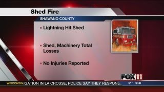 9PSUN SHAWANO CO SHED FIRE