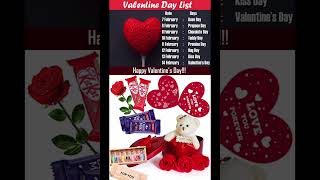 Valentine Week 7 Feb to 14 Feb all day list | kal konsa day hai 2023 | Valentine's Day week2023