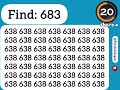 Put your visual perception and high iq to the test : Spot the number 683 in under 30 sec. #iq #spot