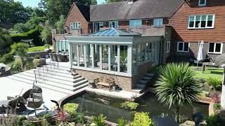 Aerial View of a David Salisbury Orangery within an AONB