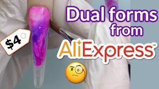 Will they work!? Dual Forms from Aliexpress | Polygel Marble Nails