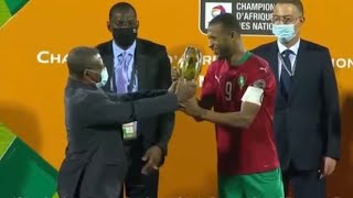 ‏لحظة تتويج المنتخب المغربي بكأس إفريقيا 2021