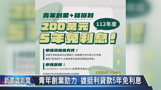 《新高雄新聞》20230906 青年創業助力 雄挺利貸款5年免利息