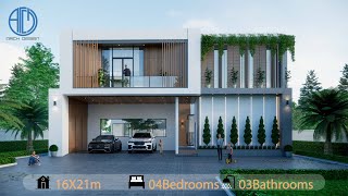 AD - 02Storey House: 16X21m