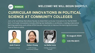 Curricular Innovations in Political Science at Community Colleges