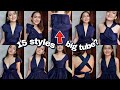 HOW TO STYLE INFINITY DRESS 👗 (If Your Dress Has a BIG Tube, DO THIS!) *with big tube and short ties