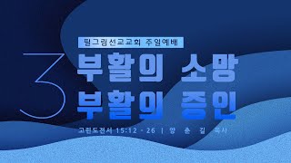 7월 17일 필그림선교교회 주일3부 예배 | 부활의 소망, 부활의 증인