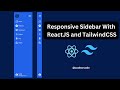 Create Responsive Sidebar with React JS and tailwind CSS | React JS and tailwind CSS  tutorial
