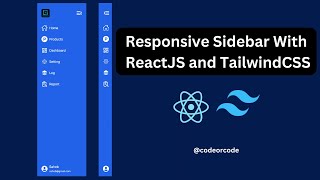 Create Responsive Sidebar with React JS and tailwind CSS | React JS and tailwind CSS tutorial