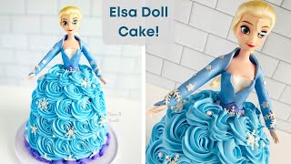 Elsa Doll Cake! I Frozen Cake I Buttercream Rosettes I Chyna B Sweets