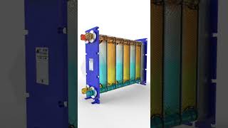 Принцип работы пластинчатого теплообменника. Animation of the plate heat exchanger operation process