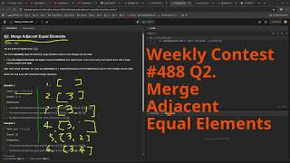 Leetcode Weekly Contest 488 Q2. Merge Adjacent Equal Elements #python #dsa
