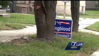 Illegally placed campaign signs force Council Bluffs to take action