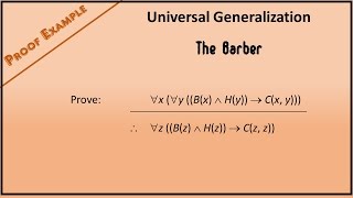 Predicate Logic Proof Example 1: Using Universal Generalization
