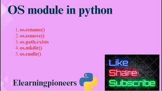 36. OS module in python