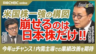 【米国株一強の構図、崩せるのは日本株だけ│阪上亮太氏】昨年対MSCI全世界株に勝ったのはS\u0026P500のみ／日経平均株価はドルベースで横ばい／ドルに調整？円高、賃金上昇、内需回復で海外投資家にも魅力的に