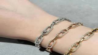 France Charm Hot sales 925 Sterling Silver Women's Jewels Bracelet Move Diamond