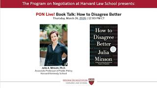 PON Live! Book Talk: How to Disagree Better