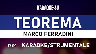 Teorema - Marco Ferradini (karaoke/strumentale/testo/lyrics) #basimusicali
