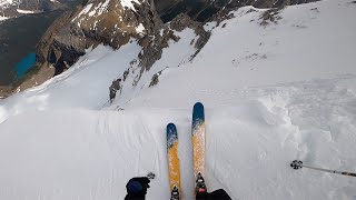 Mountaineers Climb And Ski Down Canadian Mountain