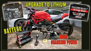 2020 Ducati Monster 821 Lithium, Antigravity battery install and the final result