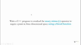 C++ Program - unary operator overloading using friend function