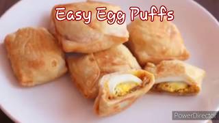 Easy Egg Puffs without Oven| എളുപ്പമുള്ള മുട്ട പഫ്സ് #easyeggpuffs #puffswithoutoven