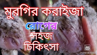 করাইজা রোগের সহজ প্রতিকার।। মুরগির চোখ ফোলা রোগ ও চিকিৎসা।।