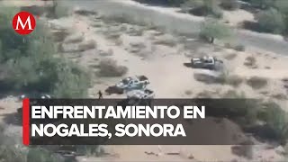 Aseguran 14 vehículos tras enfrentamiento en Nogales, Sonora